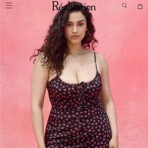 Réalisation Par Alba Dress XL in Rosalita - Silk Midi Dress WITH TAGS NEVER WORN